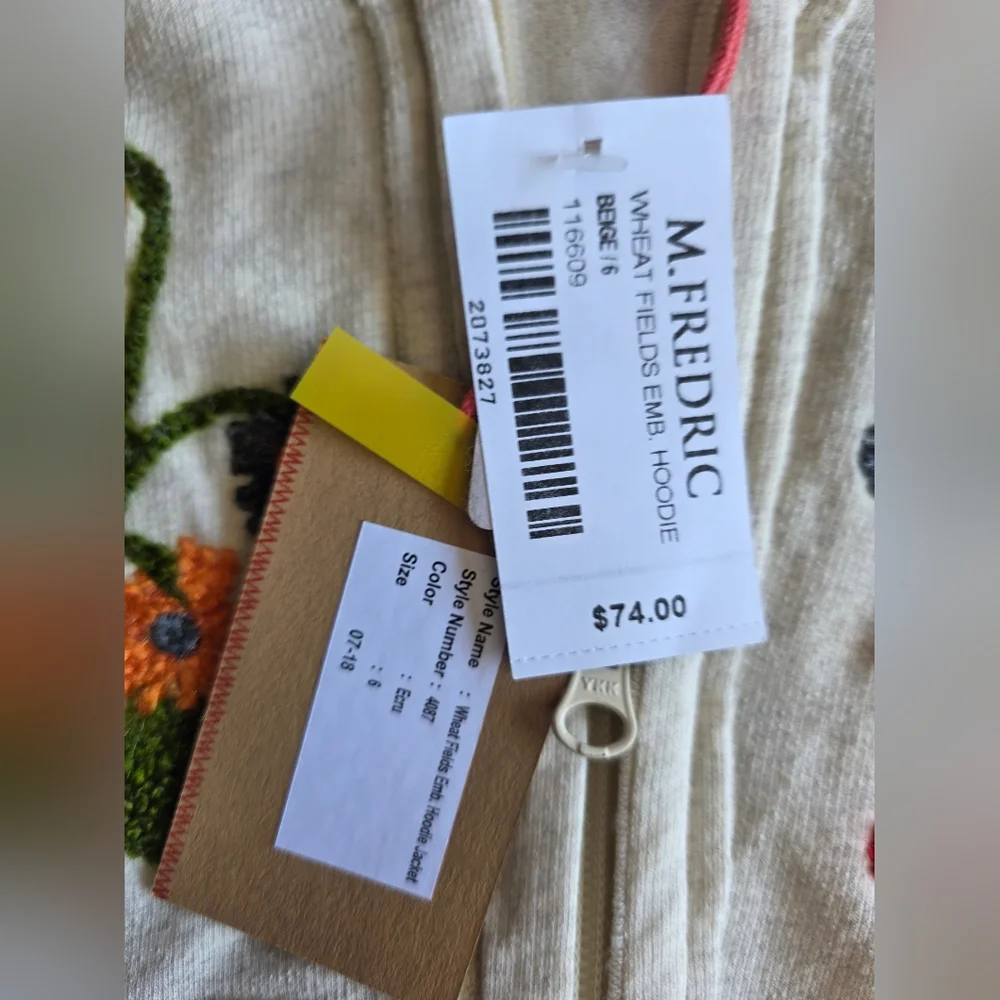 Mimi & Maggie Girls Embroidered Hoody Sz 6